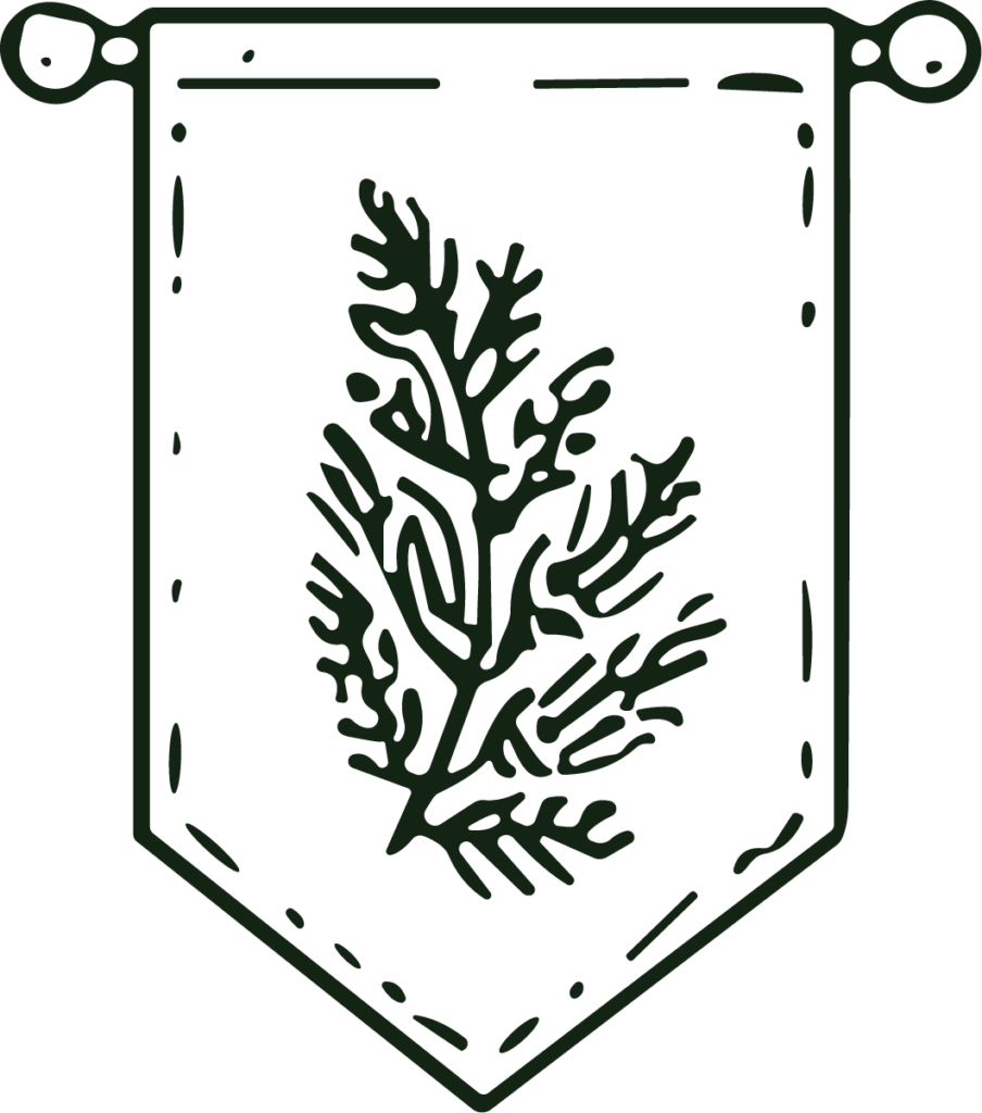 Fern Banner SVG Botanical Pennant Vector
