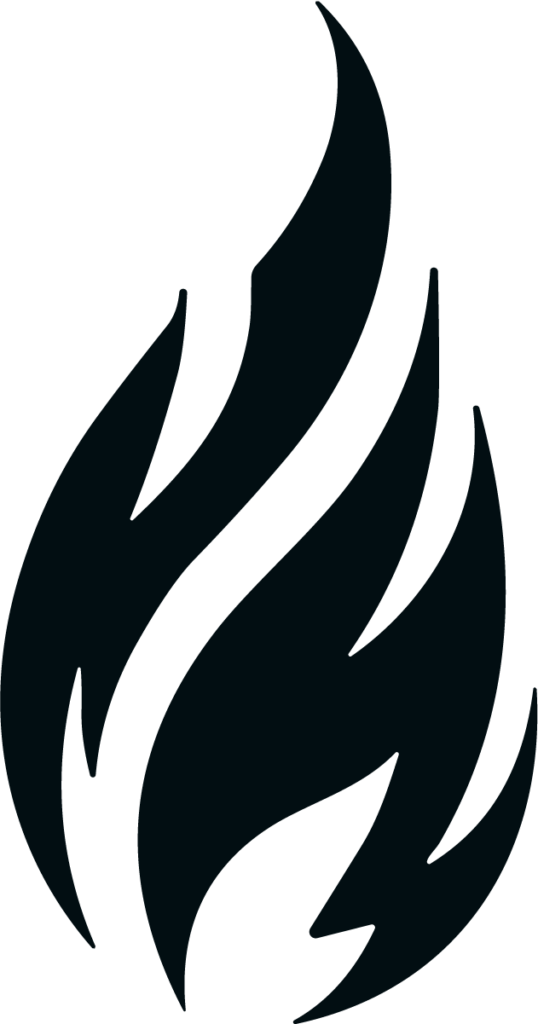 Fire Flame SVG Bold Silhouette Vector