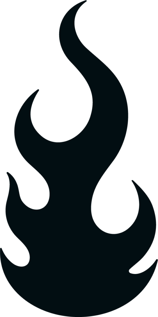Fire Flame SVG Bold Silhouette Vector