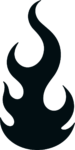 Fire Flame SVG Bold Silhouette Vector