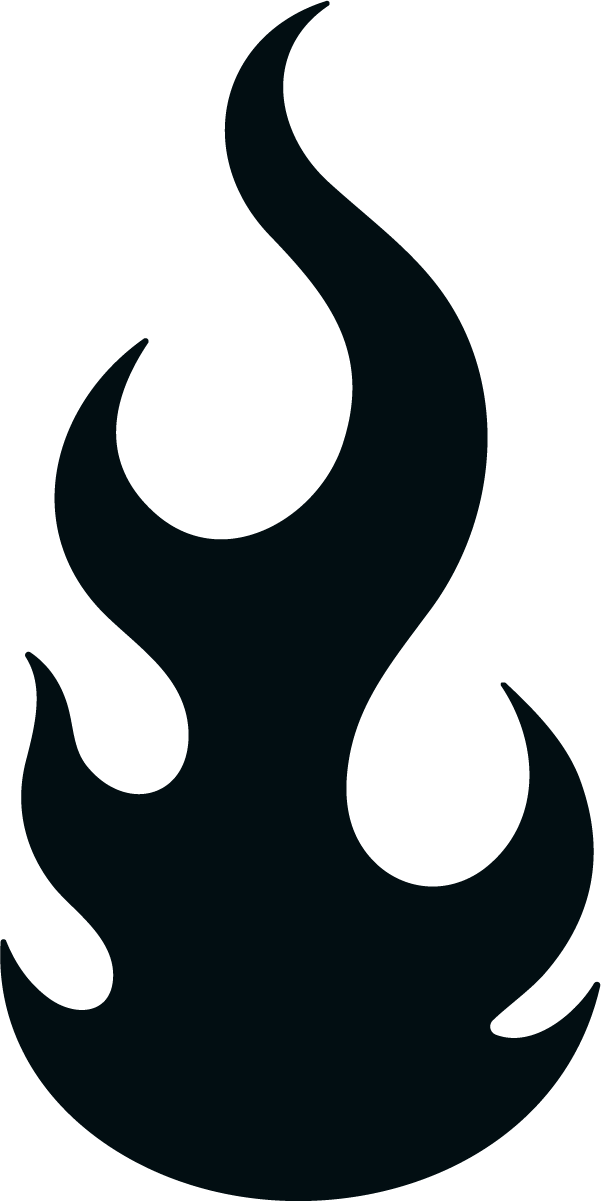 Fire Flame SVG Bold Silhouette Vector - Image 1