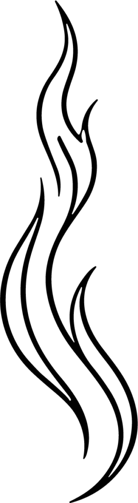 Fire Flame SVG Bold Outline Vector