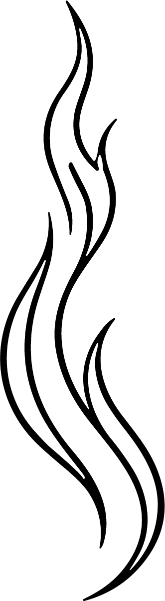 Fire Flame SVG Bold Outline Vector - Image 1