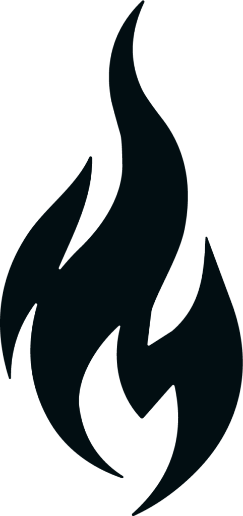 Fire Flame SVG Bold Silhouette Vector