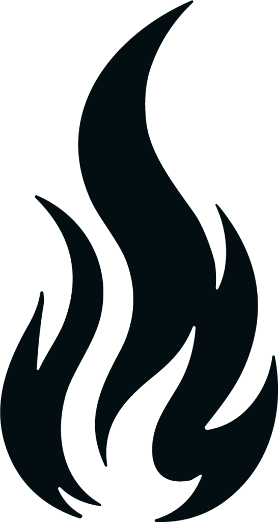 Fire Flame SVG Bold Silhouette Vector