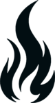 Fire Flame SVG Bold Silhouette Vector