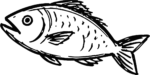 Fish SVG Bold Sketch Vector