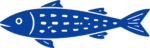 Fish SVG Bold Blue Doodle Vector