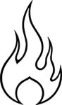 Flame SVG Bold Outline Vector