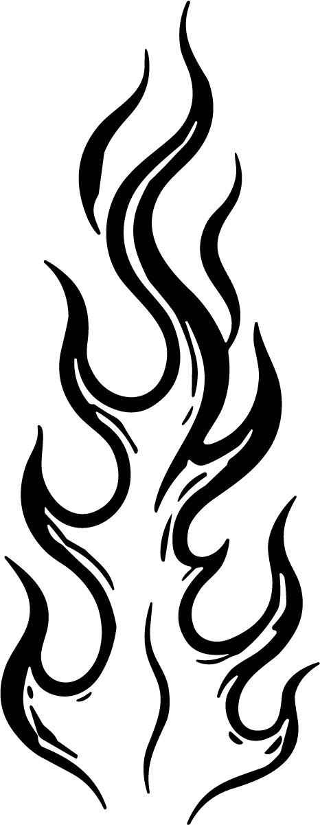 Flame Design SVG Tribal Blaze Vector - Image 1
