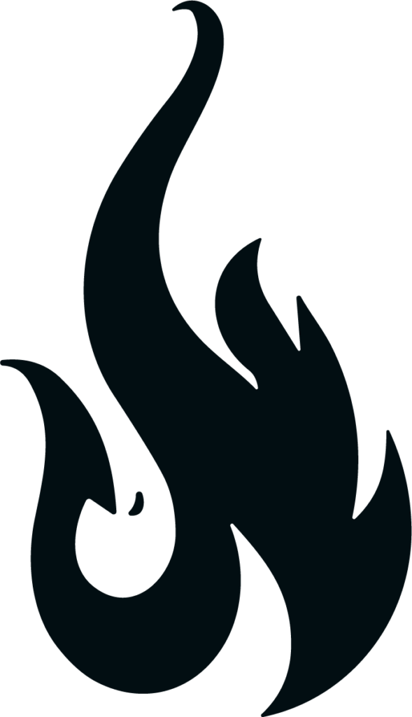 Flame SVG Bold Silhouette Vector