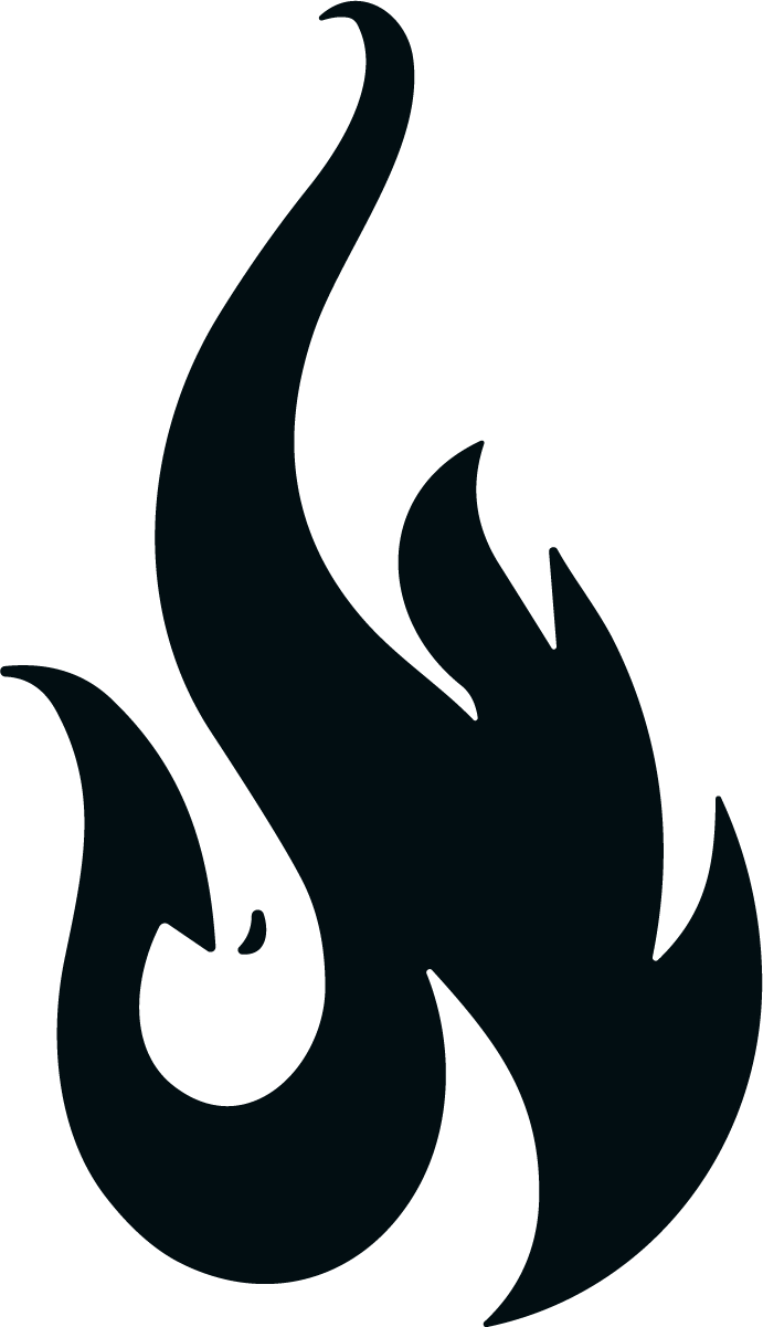 Flame SVG Bold Silhouette Vector - Image 1