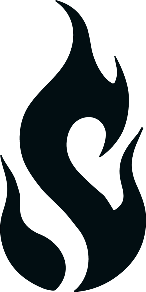Flame Heart Silhouette SVG Fiery Passion Vector