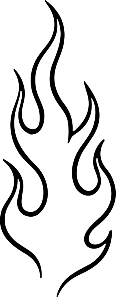 Flame Outline SVG Bold Blaze Vector