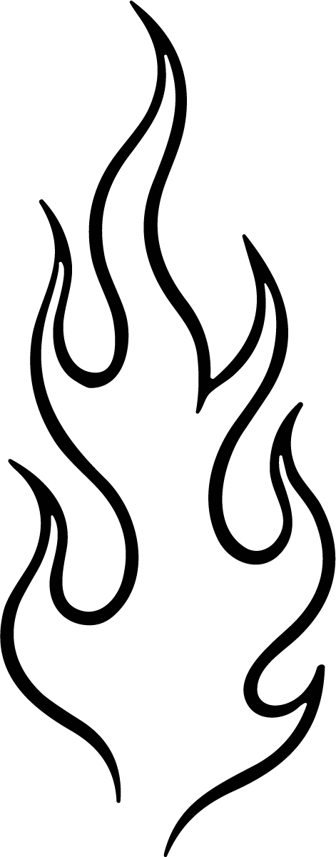 Flame Outline SVG Bold Blaze Vector - Image 1