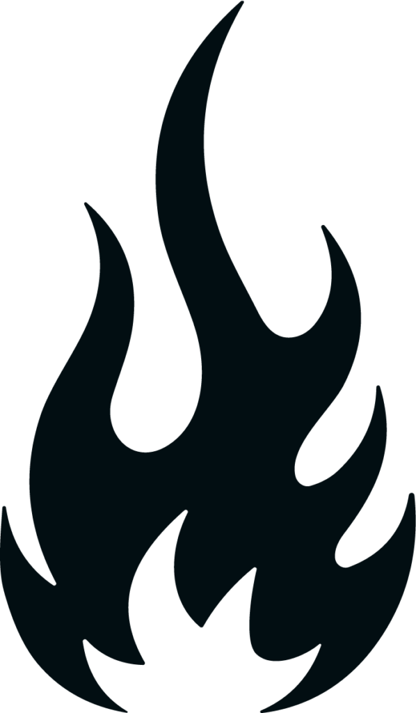 Flame Silhouette SVG Bold Blaze Vector