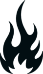 Flame Silhouette SVG Bold Blaze Vector