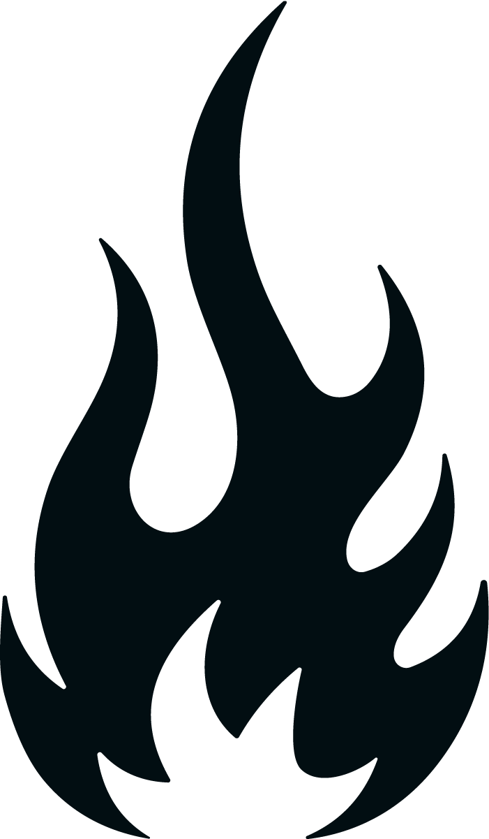 Flame Silhouette SVG Bold Blaze Vector - Image 1