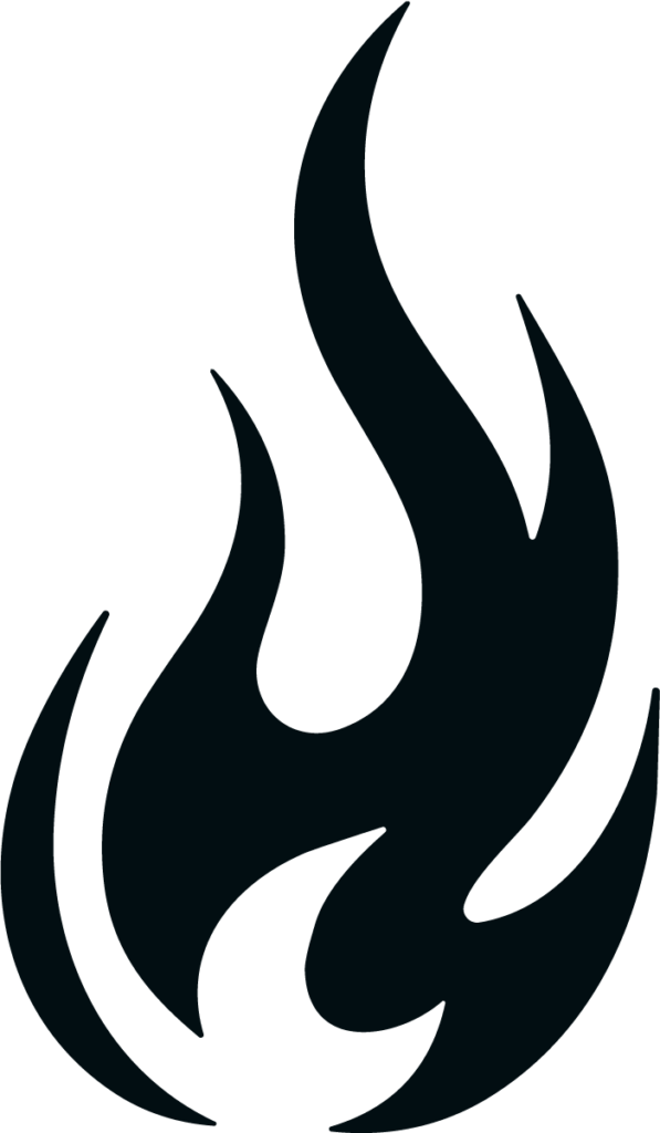 Flame Silhouette SVG Bold Blaze Vector