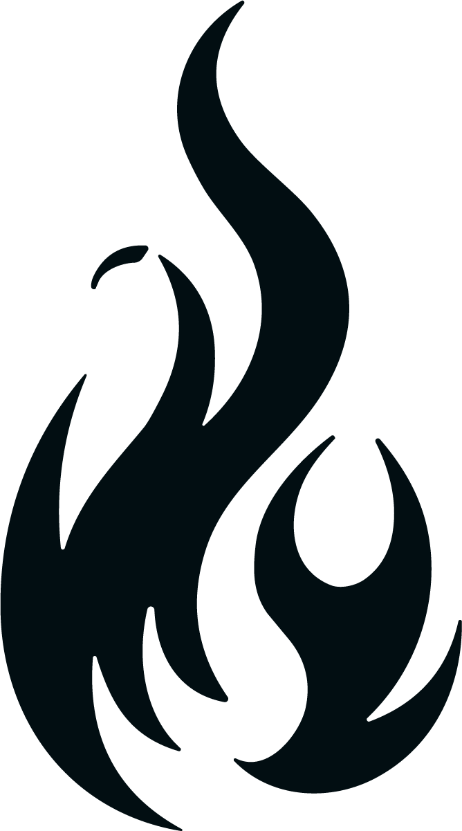 Flame Silhouette SVG Bold Blaze Vector - Image 1