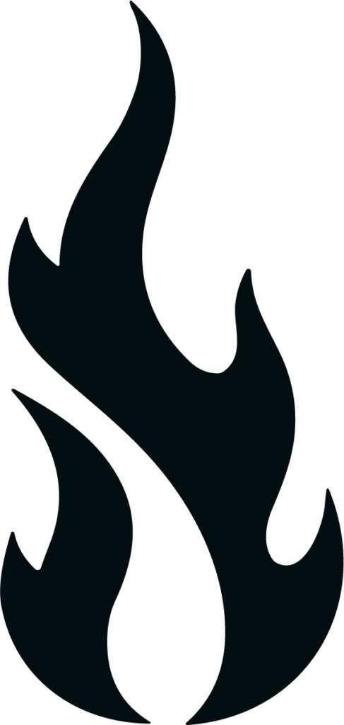 Flame Silhouette SVG Bold Blaze Vector