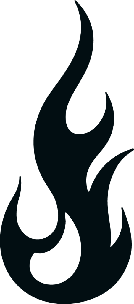 Flame Silhouette SVG Bold Blaze Vector