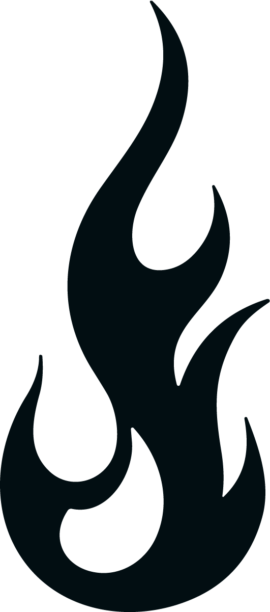 Flame Silhouette SVG Bold Blaze Vector - Image 1