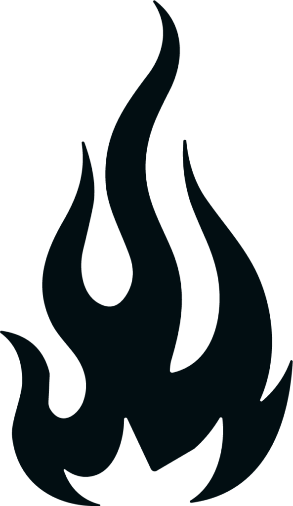 Flame Silhouette SVG Bold Blaze Vector