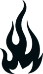 Flame Silhouette SVG Bold Blaze Vector