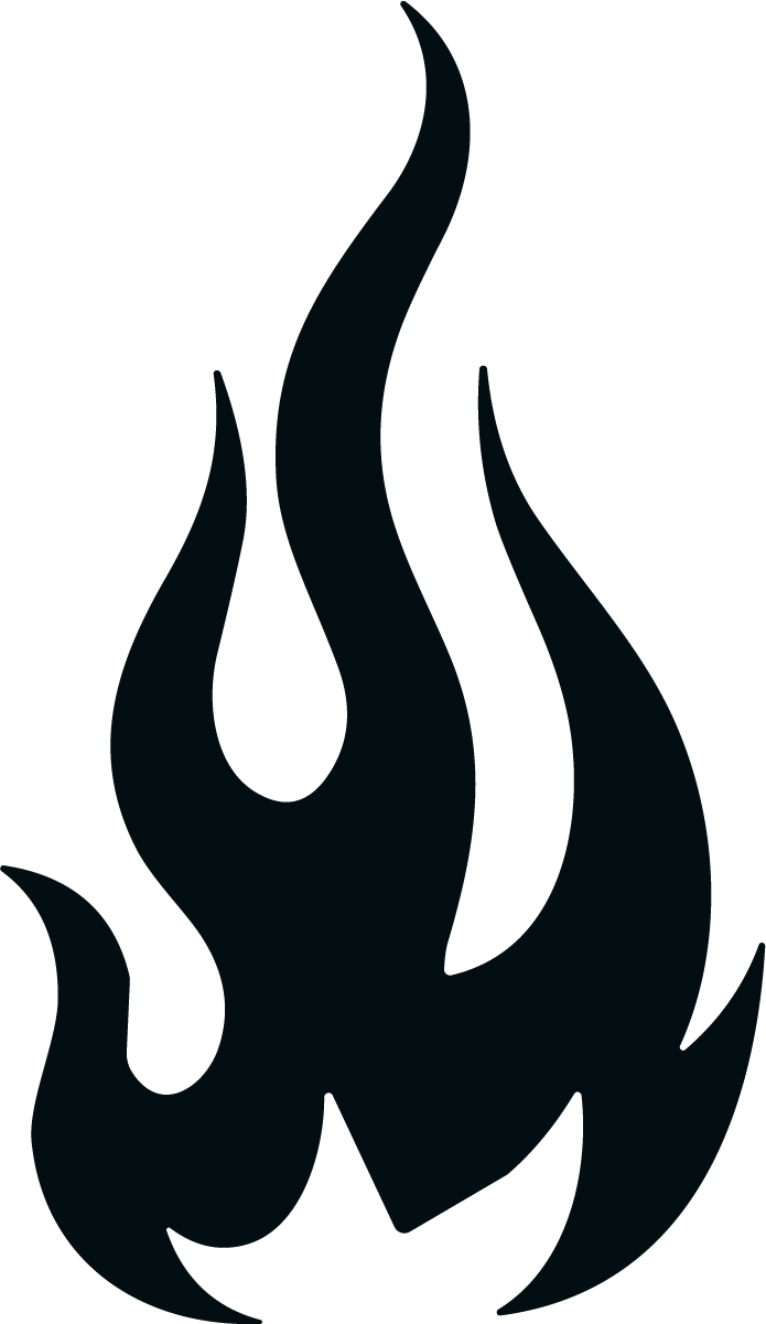 Flame Silhouette SVG Bold Blaze Vector - Image 1