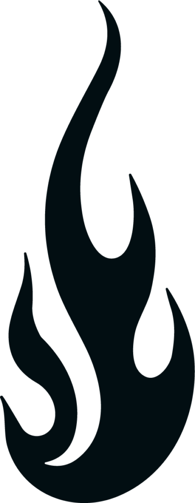 Flame Silhouette SVG Bold Blaze Vector