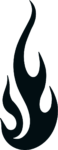 Flame Silhouette SVG Bold Blaze Vector
