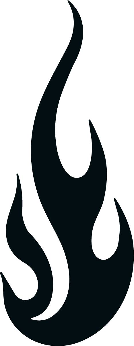 Flame Silhouette SVG Bold Blaze Vector - Image 1