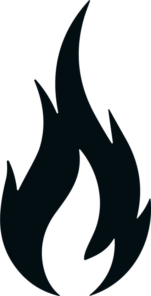 Flame Silhouette SVG Bold Blaze Vector