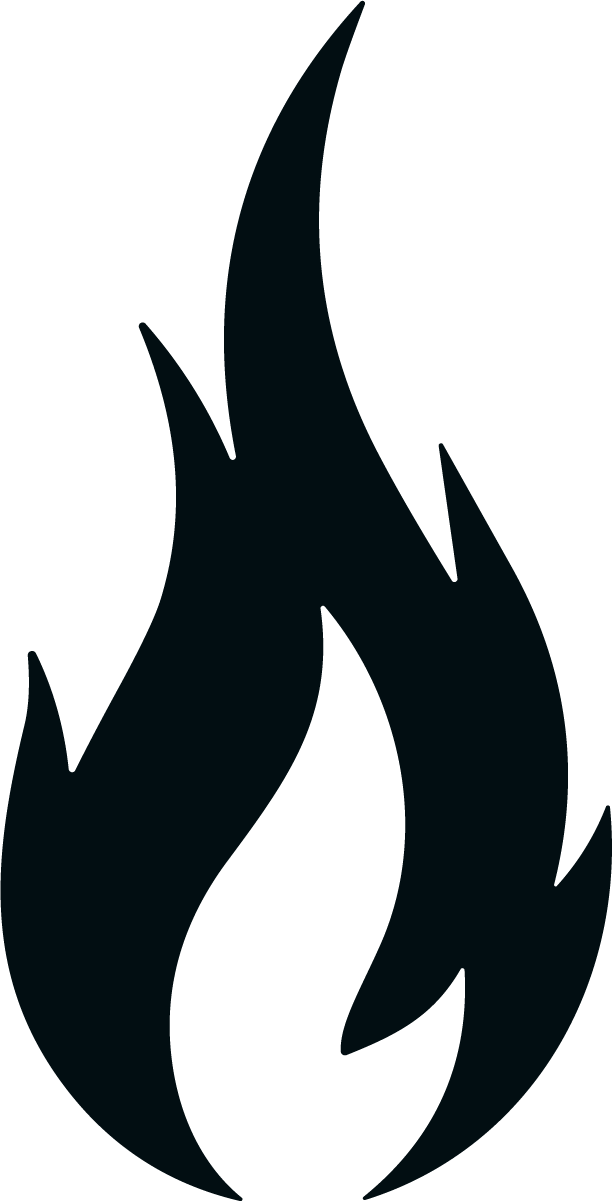 Flame Silhouette SVG Bold Blaze Vector - Image 1