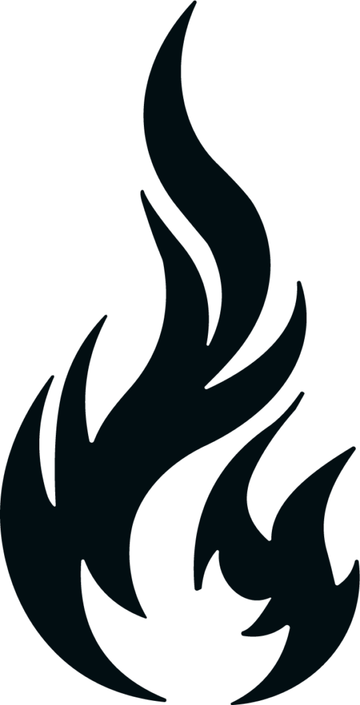Flame Silhouette SVG Bold Blaze Vector