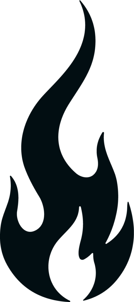 Flame Silhouette SVG Bold Blaze Vector