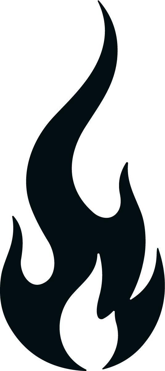 Flame Silhouette SVG Bold Blaze Vector - Image 1