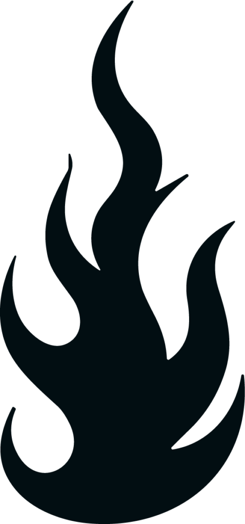 Flame Silhouette SVG Bold Blaze Vector