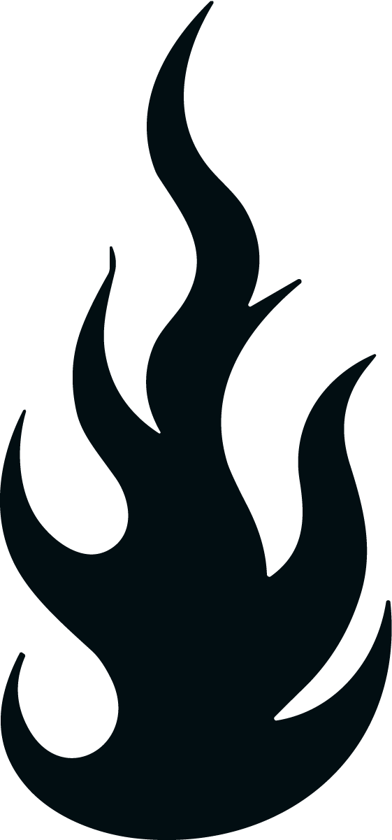 Flame Silhouette SVG Bold Blaze Vector - Image 1