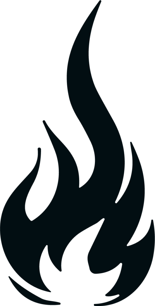 Flame Silhouette SVG Bold Blaze Vector