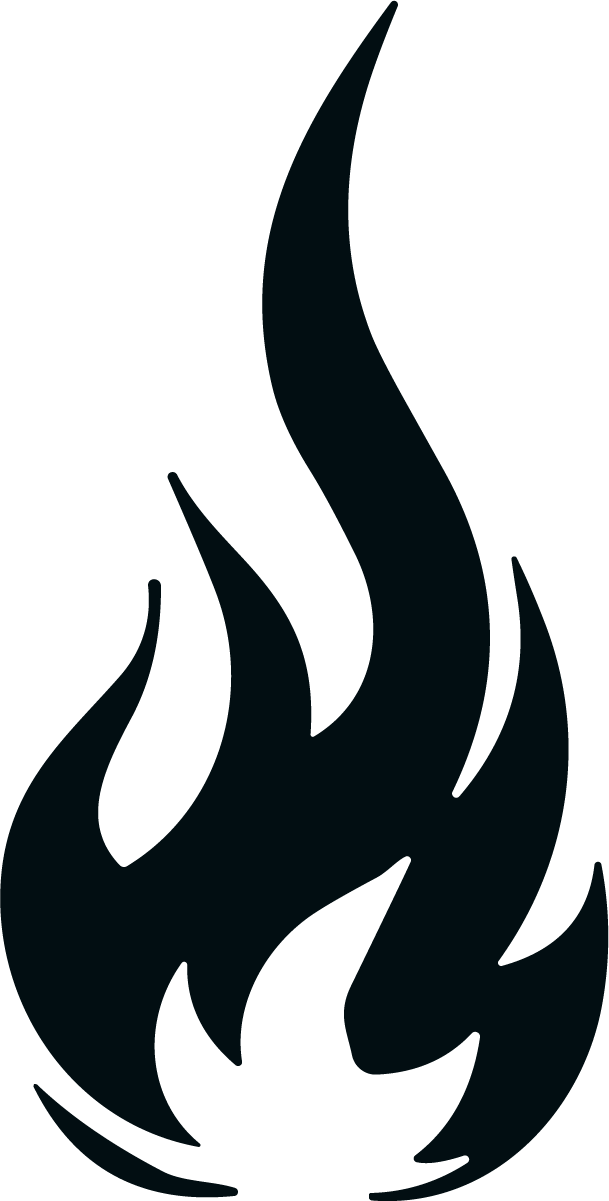 Flame Silhouette SVG Bold Blaze Vector - Image 1