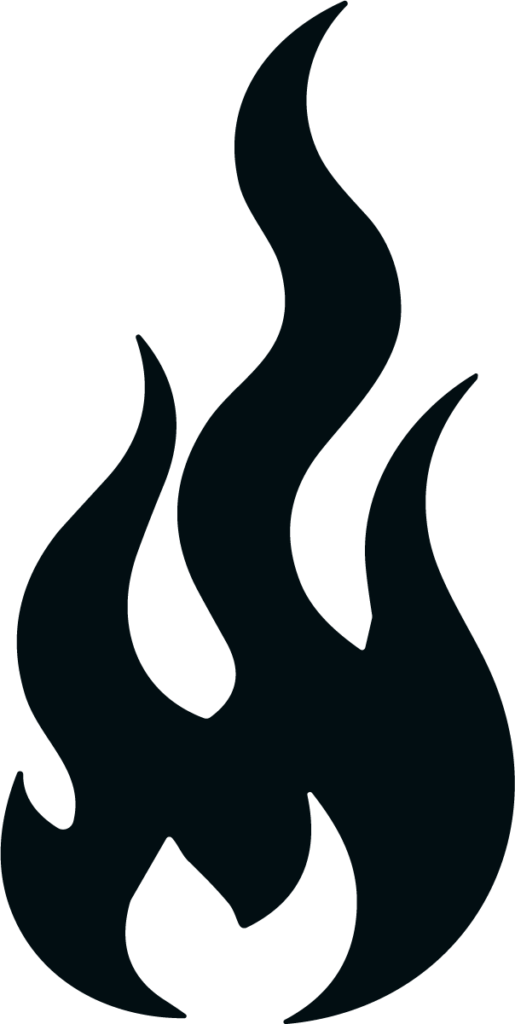 Flame Silhouette SVG Bold Blaze Vector