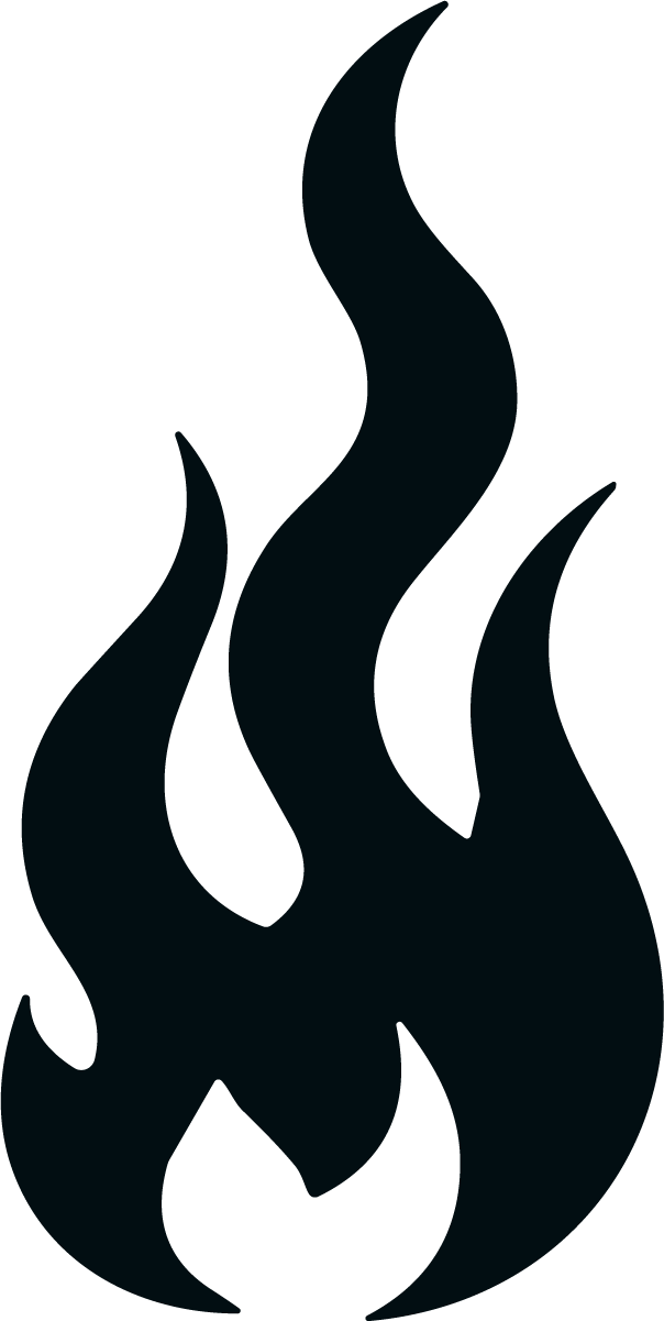 Flame Silhouette SVG Bold Blaze Vector - Image 1