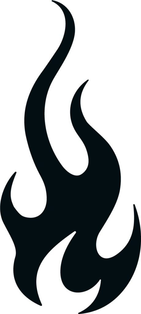 Flame Silhouette SVG Bold Tribal Vector