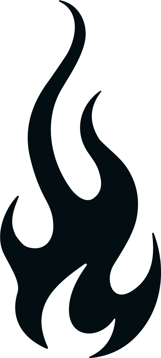 Flame Silhouette SVG Bold Tribal Vector - Image 1