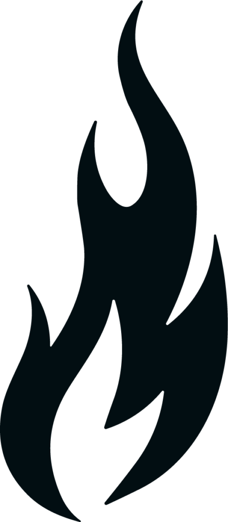 Flame Silhouette SVG Bold Blaze Vector