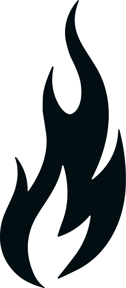Flame Silhouette SVG Bold Blaze Vector - Image 1