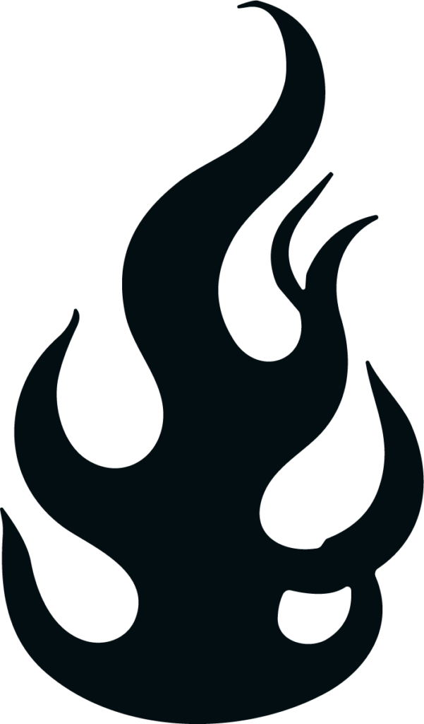 Flame Silhouette SVG Bold Blaze Vector