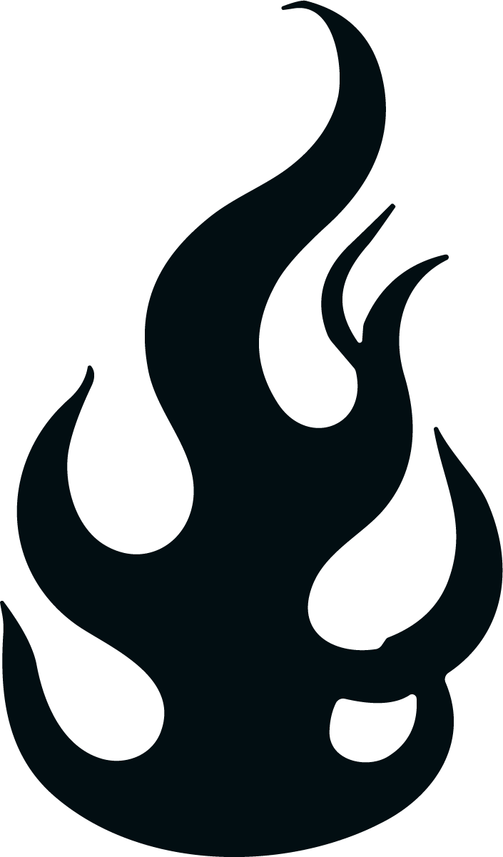 Flame Silhouette SVG Bold Blaze Vector - Image 1